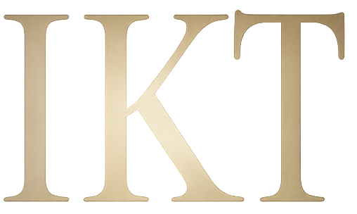 Gold 'IKT' logo on a white background